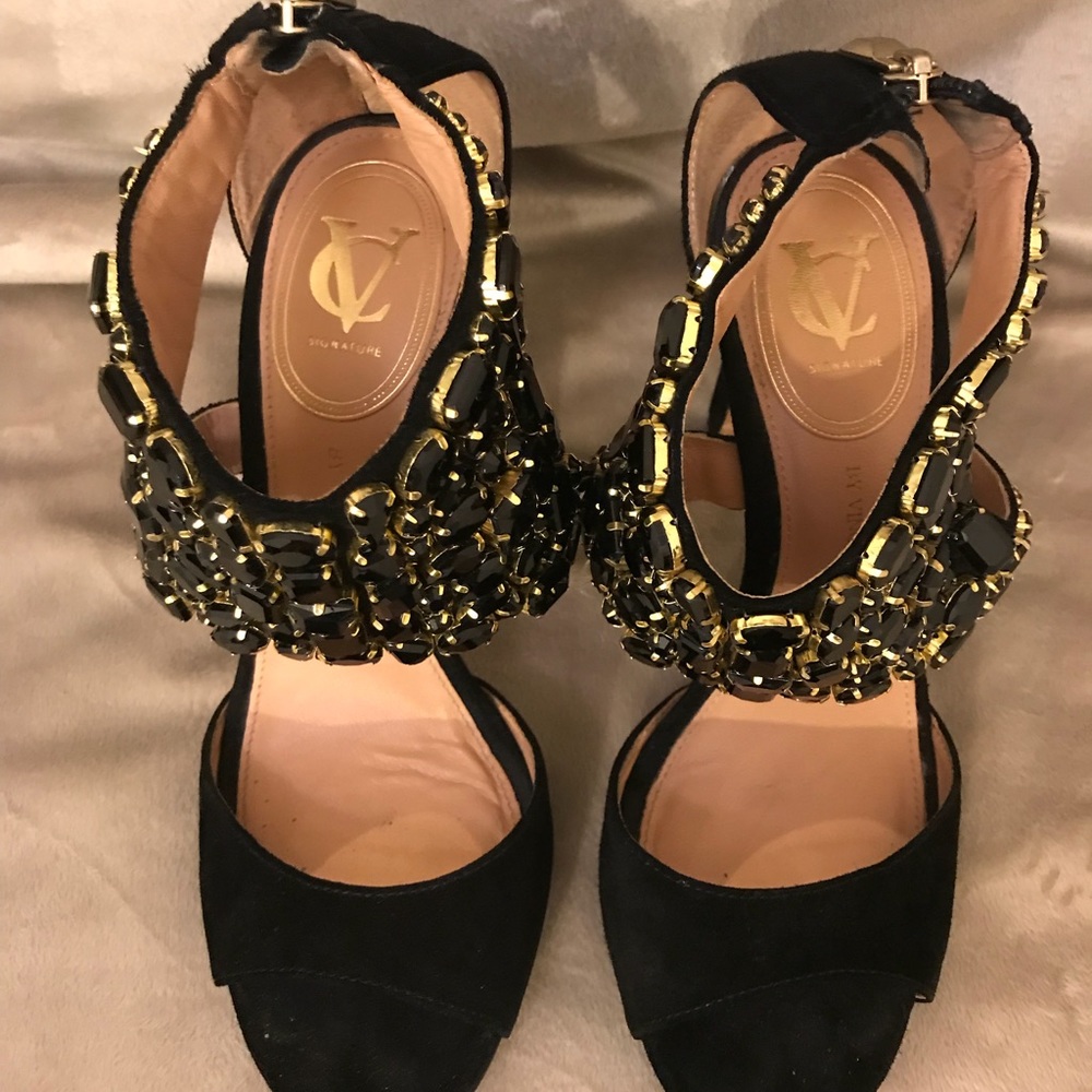Vince Camuto Velvet Black Heels
